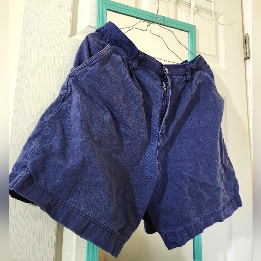 Bluewater Wear Men's Fishing Shorts Sz 34 Navy Blue Outdoor Good Used Condition